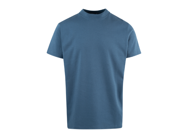 Bruno Tee Majolica Blue L Organic cotton mock neck 