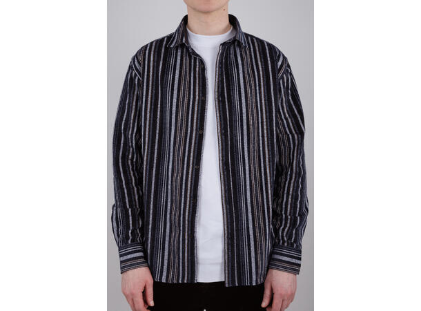 Cedrik Shirt Navy L Striped boxy shirt 