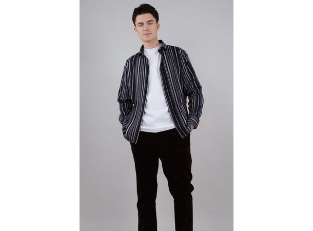 Cedrik Shirt Navy L Striped boxy shirt 