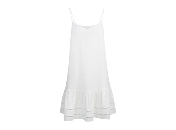 Cela Dress White XS Short linen strap dress 