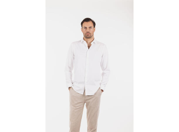 DiCaprio Shirt White M Linen stretch shirt 