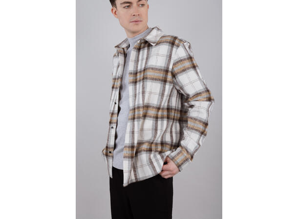 Doomey Overshirt Cream check S Check pattern overshirt 