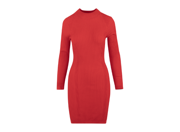 Flossie Dress Red M Rib knit dress 