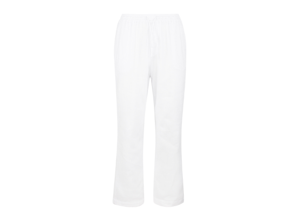 Franki Pants White S Cotton gauze loose pants 
