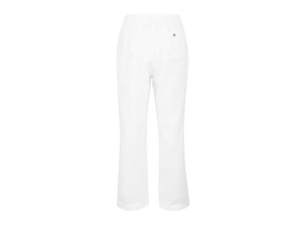 Franki Pants White S Cotton gauze loose pants 