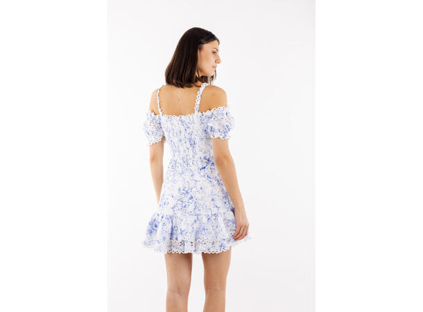 Gianna Dress Blue AOP XL Embroidery print mini dress 