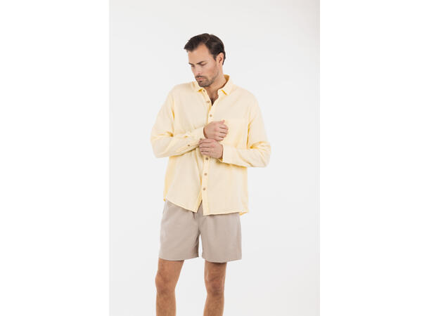 Keaton Shirt Light Yellow S Cotton gauze shirt 