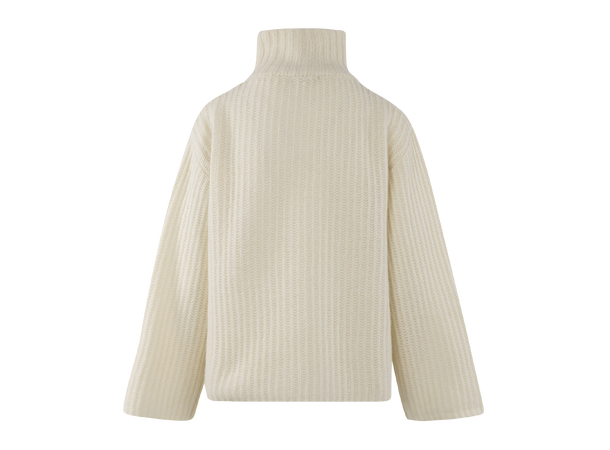 Majken Cardigan Cream XS Zip wool cardigan 