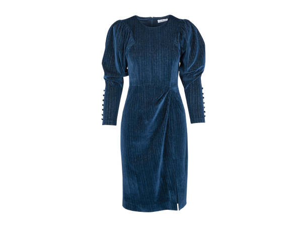 Melinda Dress Blue L Velour glitter party dress 