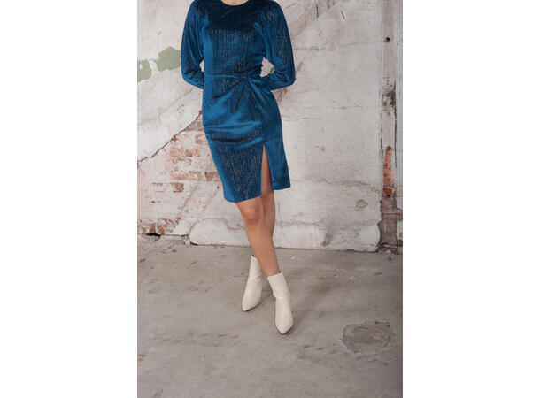 Melinda Dress Blue L Velour glitter party dress 