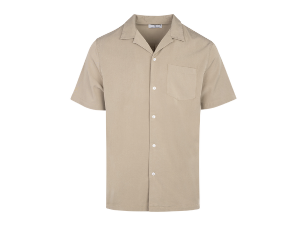 Mendes Shirt Dark Sand S Lyocell stretch SS shirt 