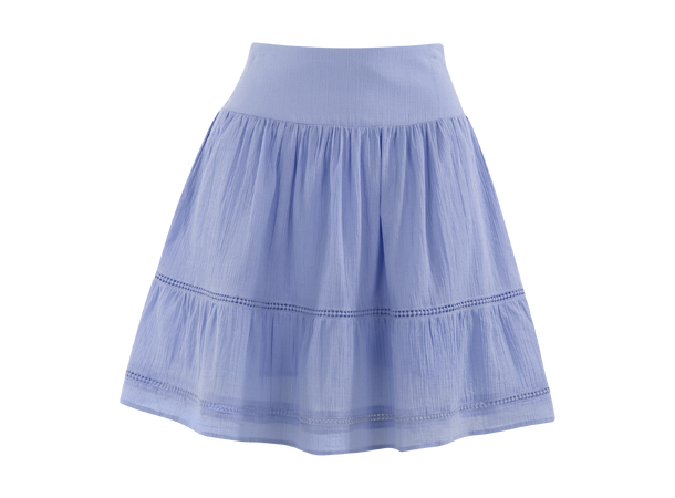 Mikela Skirt Vista Blue M Crinkle cotton mini skirt 