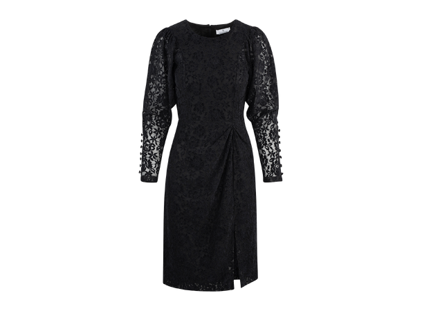 Mirabel Dress Black XL Velour lace dress 