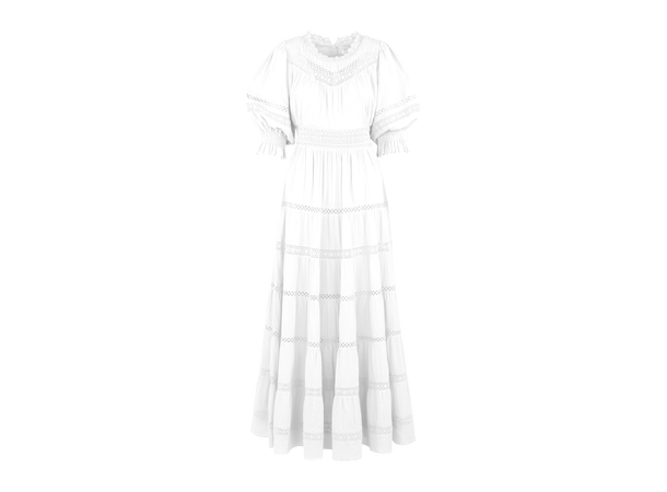 Paola Dress White M Lace maxi dress 