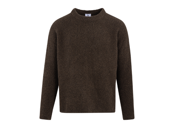 Perot Sweater Chocolate XL Teddy knit mock neck 