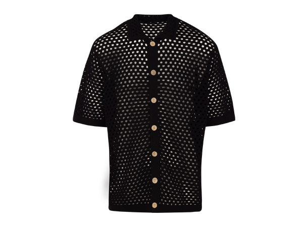 Pulp Shirt Black L Crochet SS shirt 