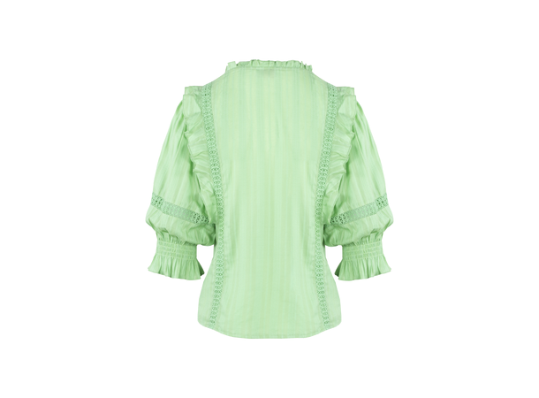 Rebekka Blouse Absinthe green L Organic cotton blouse 