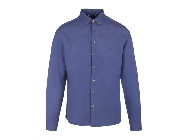 Ronan Shirt Denim Blue M Linen/Viscose Shirt 