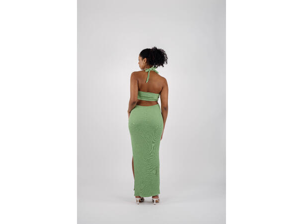 Skylar Dress Green XS Cut out knit dress 