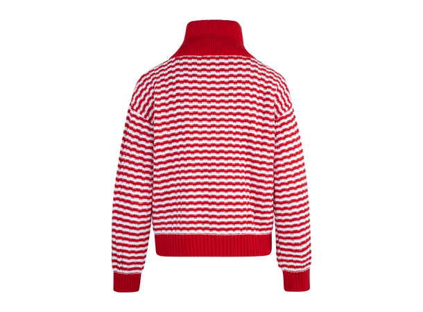 Tale Half-zip Red M Check pattern sweater 