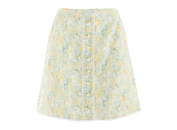 Zoe Skirt Yellow AOP M A-shaped skirt 