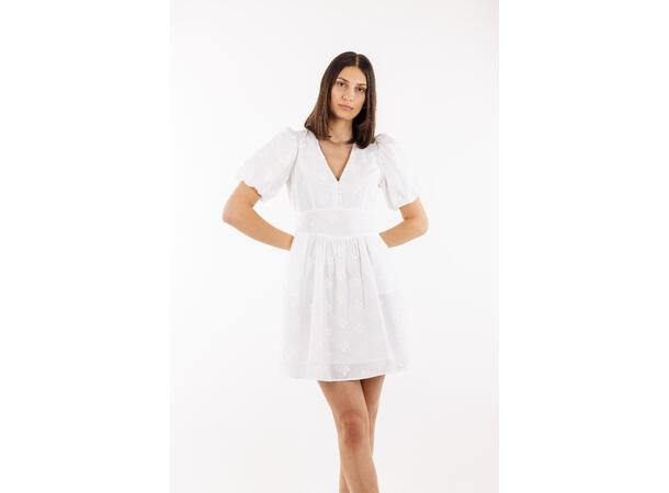 Zoey Dress White XL 3D embroidery flower dress 
