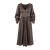 Isolde Dress Chocolate Brown L Midi satin dress 