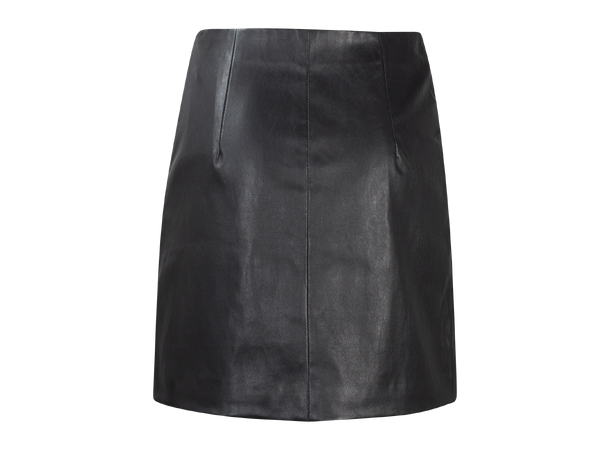 Bell Skirt Black L Leather mini skirt 