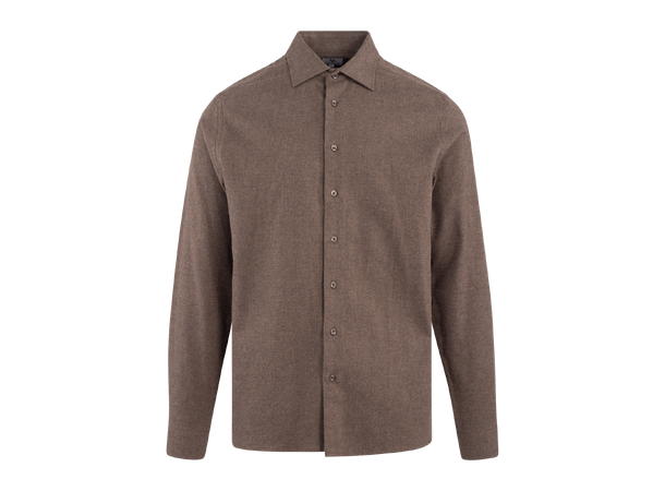 Brimi Shirt Brown Melange XL Bamboo viscose stretch shirt 
