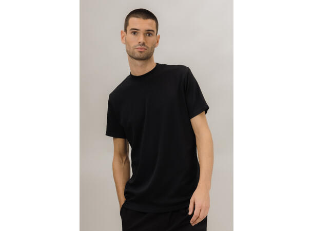 Bruno R-neck Tee black L Organic cotton R-neck t-shirt 
