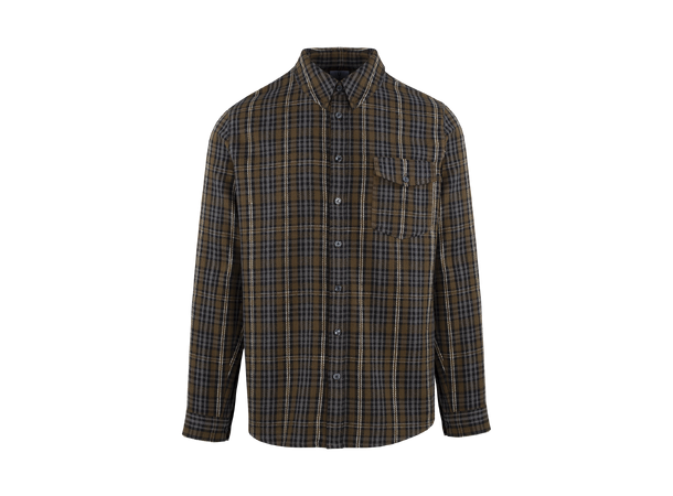 Carew Shirt Olive S Check cotton shirt 
