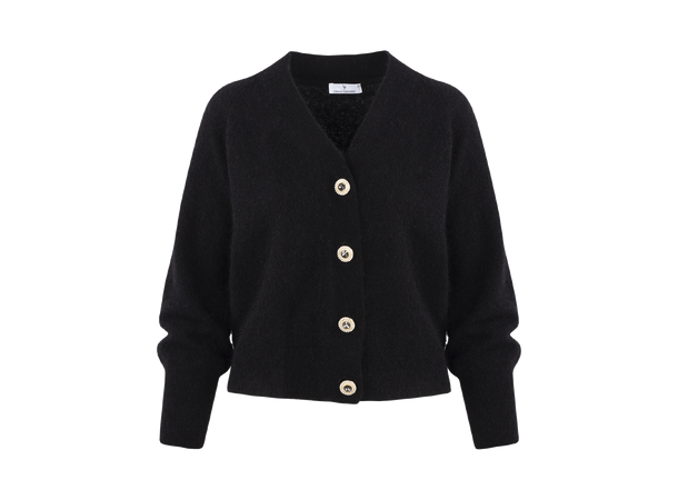 Carola Cardigan Black XS Mohair diamond button cardigan Urban