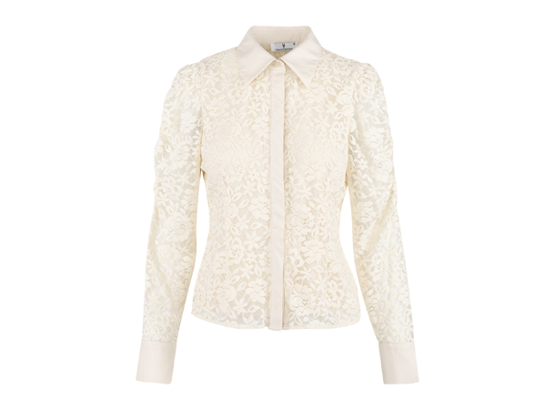 Corinne Blouse Cream M Lace shirt 