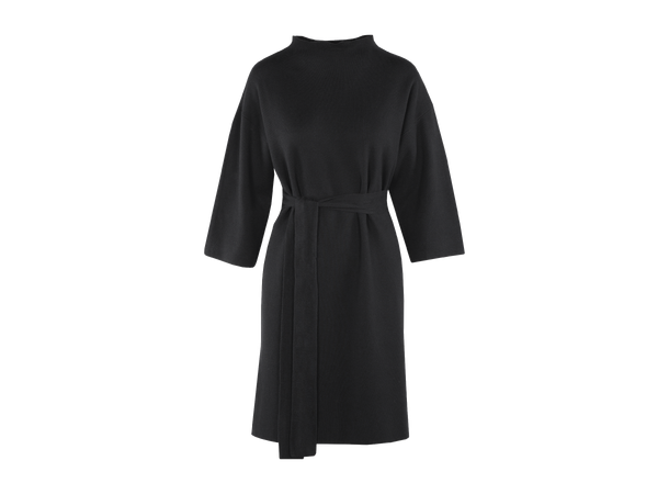 Flannery Dress Black L Viscose knit dress with belt 