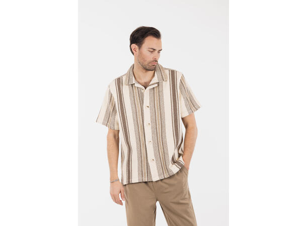 Fred Shirt Brown multi XXL Striped SS shirt 