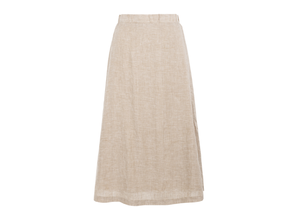 Hilma Skirt Sand L Linen midi skirt 