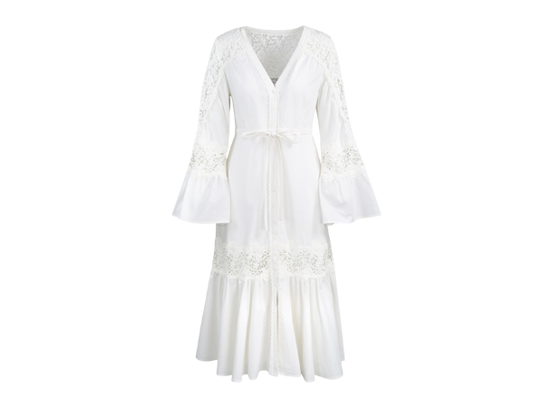 Jasmin Dress White XL Cotton lace detail dress 