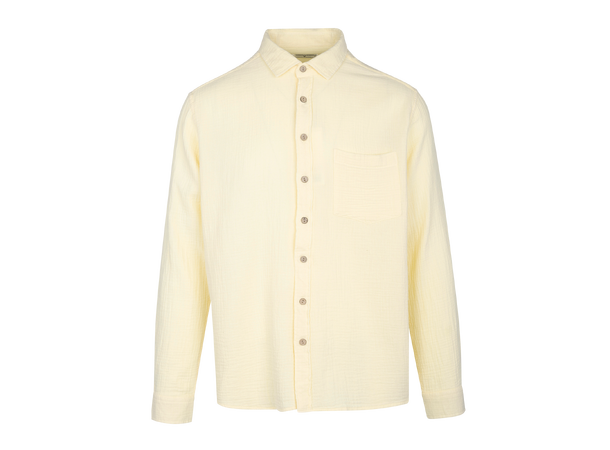 Keaton Shirt Light Yellow M Cotton gauze shirt 