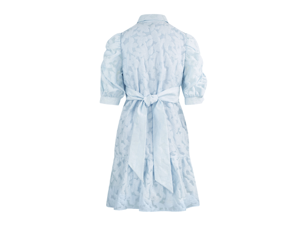 Kornelia Dress Baby Blue XS Burn out flower dress 