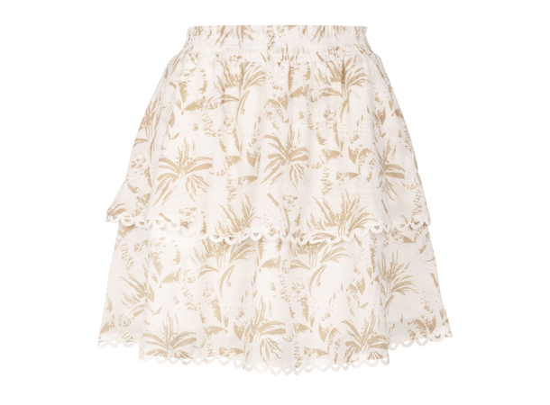 Lea Skirt Sand AOP L Mini smock print skirt 