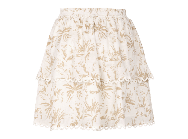 Lea Skirt Sand AOP L Mini smock print skirt 