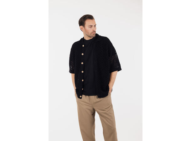 Pulp Shirt Black XL Crochet SS shirt 