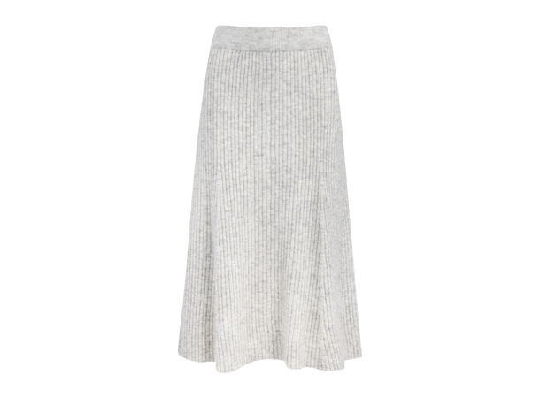 Zadie Skirt Grey Melange XS Alpaca rib knit skirt 