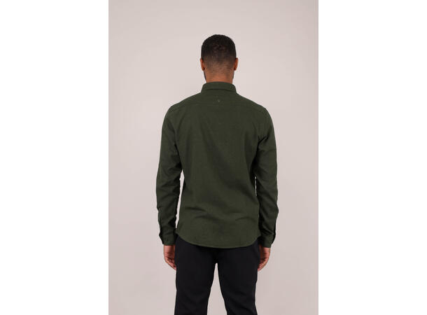 Albin Shirt Olive S Brushed twill shirt 