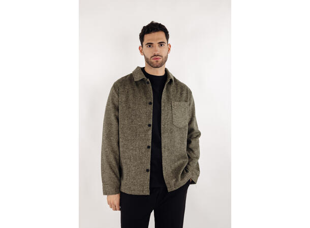 Aligo Overshirt Olive S Wool twill overshirt 