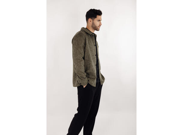 Aligo Overshirt Olive S Wool twill overshirt 