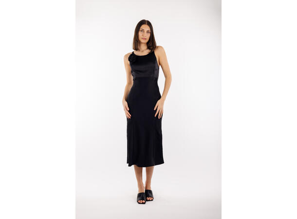 Alina Dress Black M Satin slip dress 