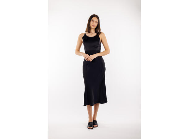 Alina Dress Black M Satin slip dress 