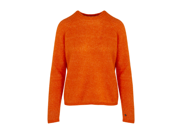 Betzy Sweater Orange Flame XS Mohair r-neck 