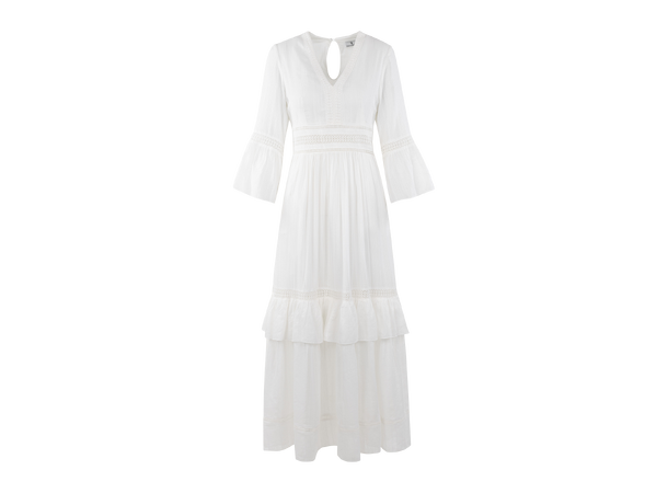 Catalina Dress White XS V-neck maxi dress 